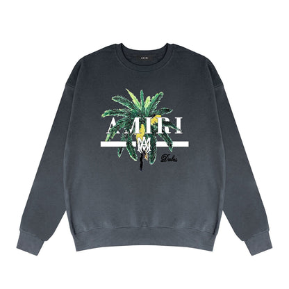 Amiri Long Sleeved Shirt Fashion Brand Crew Sweatshirts round Neck Sweater