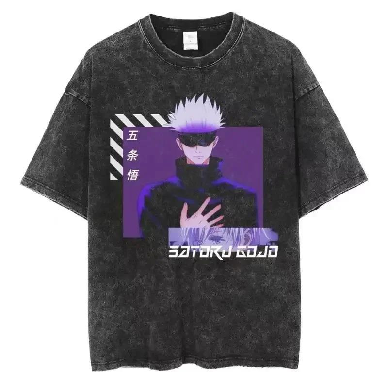 2024Japan Anime Print Oversize Cotton Mens Vintage TShirt (Prat 2)