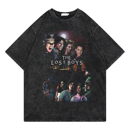 2024The Lost Boys Vintage Washed Tshirts Men Women