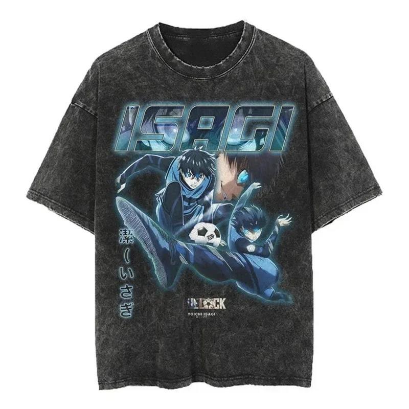 2024Streetwear Tshirt Japanese Anime Graphic Vintage Washed