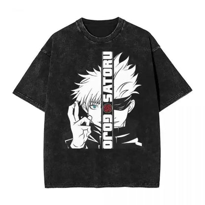 2024Japan Anime Print Oversize Cotton Mens Vintage TShirt (Prat 2)