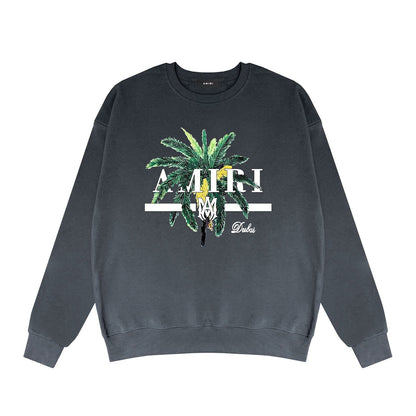 Amiri Long Sleeved Shirt Fashion Brand Crew Sweatshirts round Neck Sweater