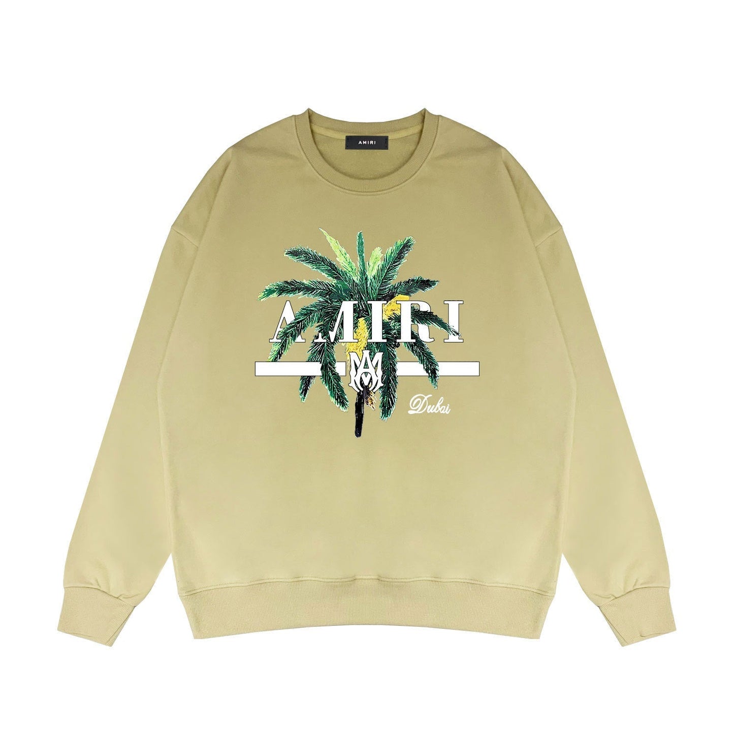 Amiri Long Sleeved Shirt Fashion Brand Crew Sweatshirts round Neck Sweater