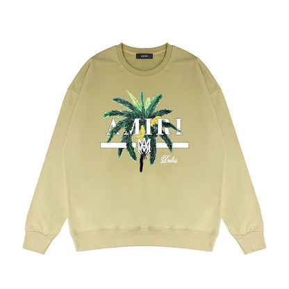 Amiri Long Sleeved Shirt Fashion Brand Crew Sweatshirts round Neck Sweater