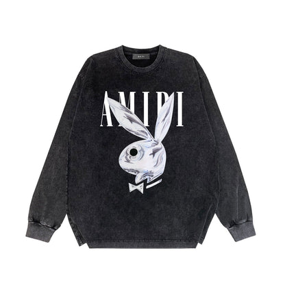 Amiri Long-Sleeve Shirt Vintage Distressed Long Sleeve T-shirt