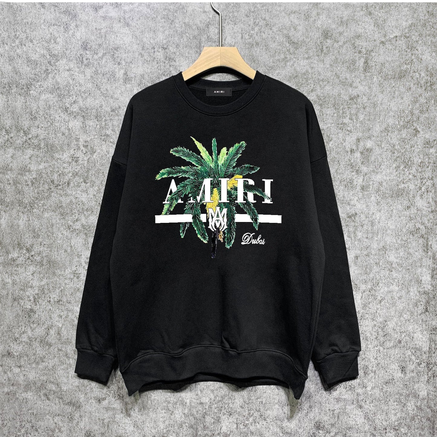 Amiri Long Sleeved Shirt Fashion Brand Crew Sweatshirts round Neck Sweater