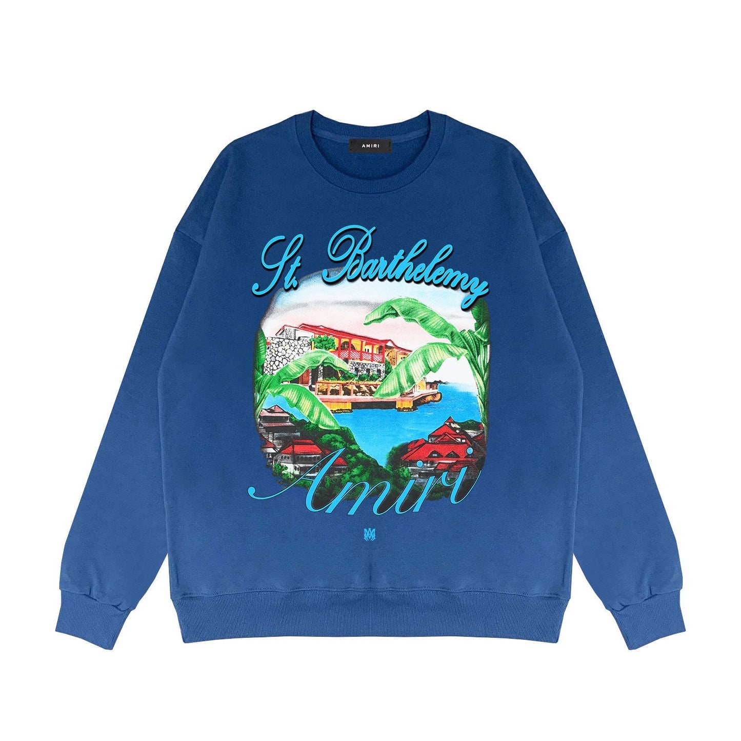 Amiri Long Sleeved Shirt Fashion Brand Crew Sweatshirts round Neck Sweater