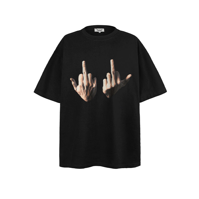 American vintage street T-shirt men's and women's loose tops