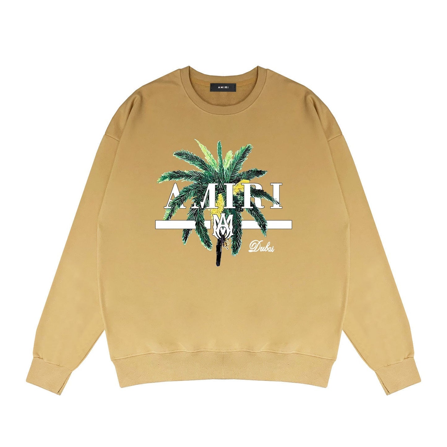 Amiri Long Sleeved Shirt Fashion Brand Crew Sweatshirts round Neck Sweater