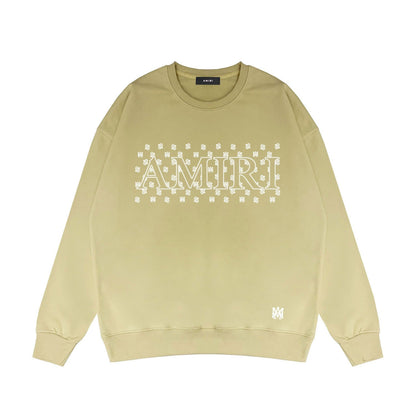 Amiri Long Sleeved Shirt Fashion Brand Crew Sweatshirts round Neck Sweater