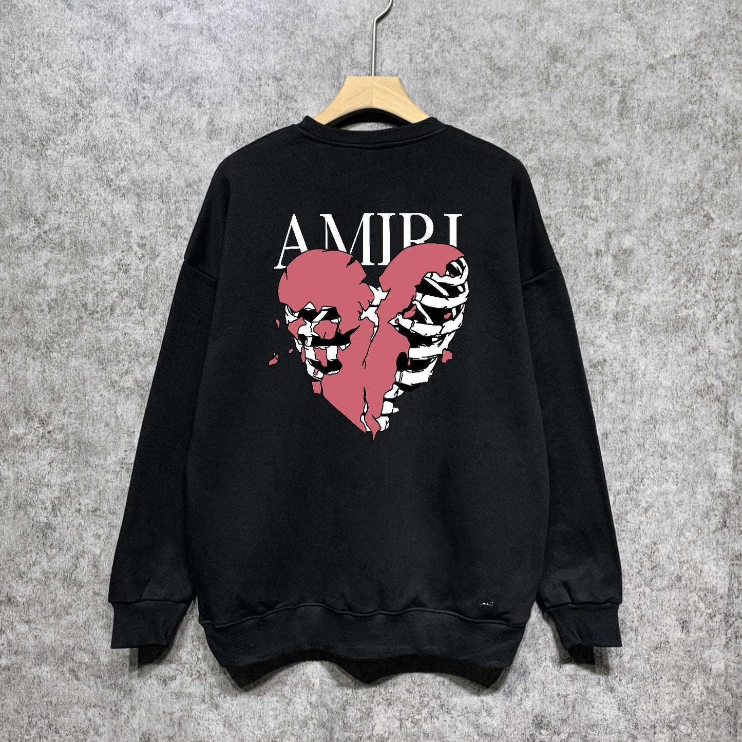 Amiri Long Sleeved Shirt Fashion Brand Crew Sweatshirts round Neck Sweater