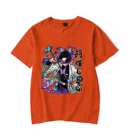 2024New Funny Kochou Shinobu Print T-shirt Summer Anime Patt