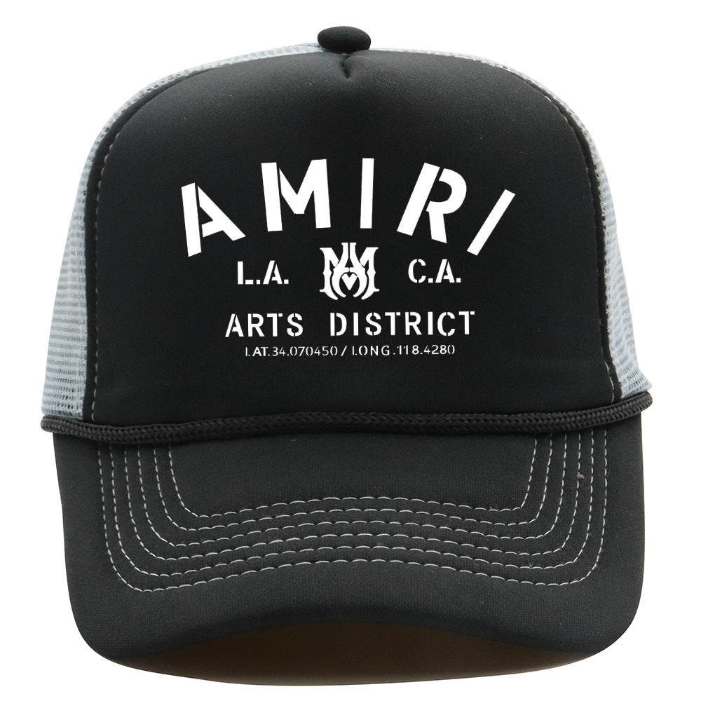 Amiri Hat Alphabet Print Shade Baseball Cap Outdoor Cap