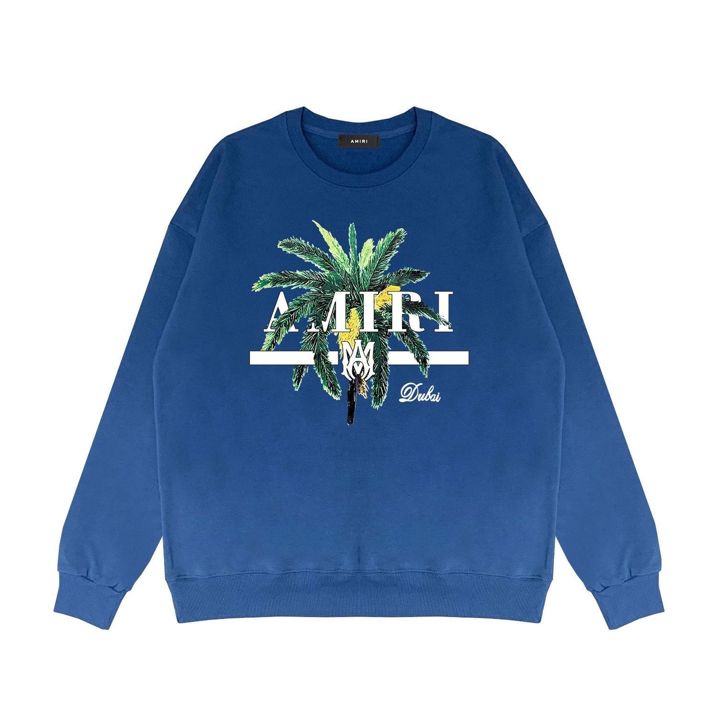 Amiri Long Sleeved Shirt Fashion Brand Crew Sweatshirts round Neck Sweater