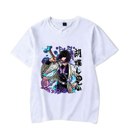 2024New Funny Kochou Shinobu Print T-shirt Summer Anime Patt