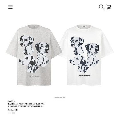 American vintage street T-shirt vintage cotton men and women summer