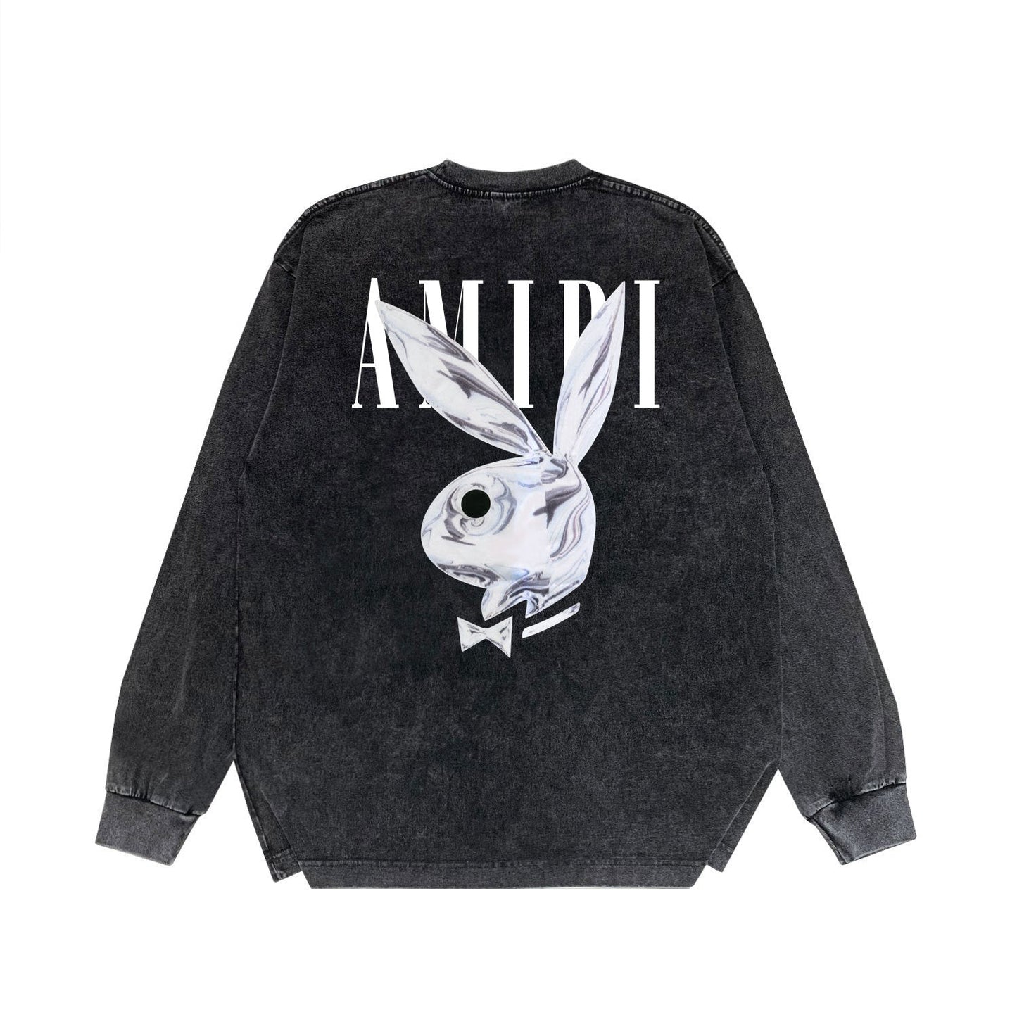 Amiri Long-Sleeve Shirt Vintage Distressed Long Sleeve T-shirt