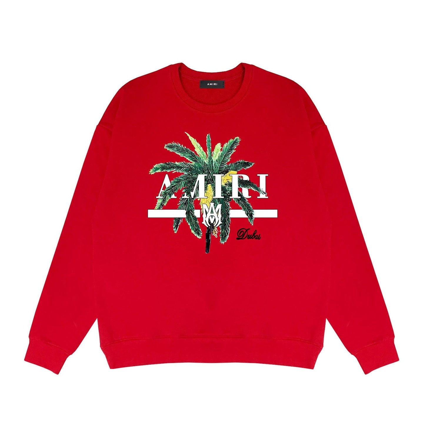 Amiri Long Sleeved Shirt Fashion Brand Crew Sweatshirts round Neck Sweater