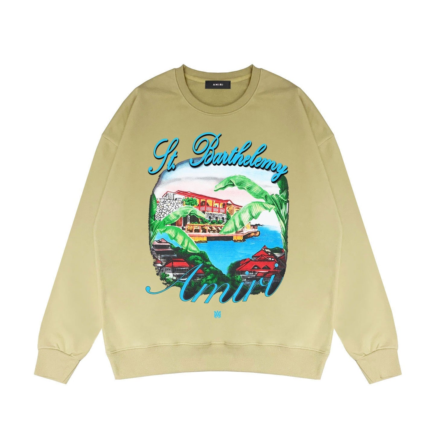 Amiri Long Sleeved Shirt Fashion Brand Crew Sweatshirts round Neck Sweater