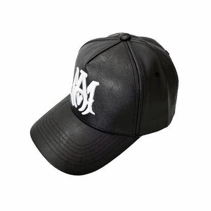 Amiri hat embroidery leather