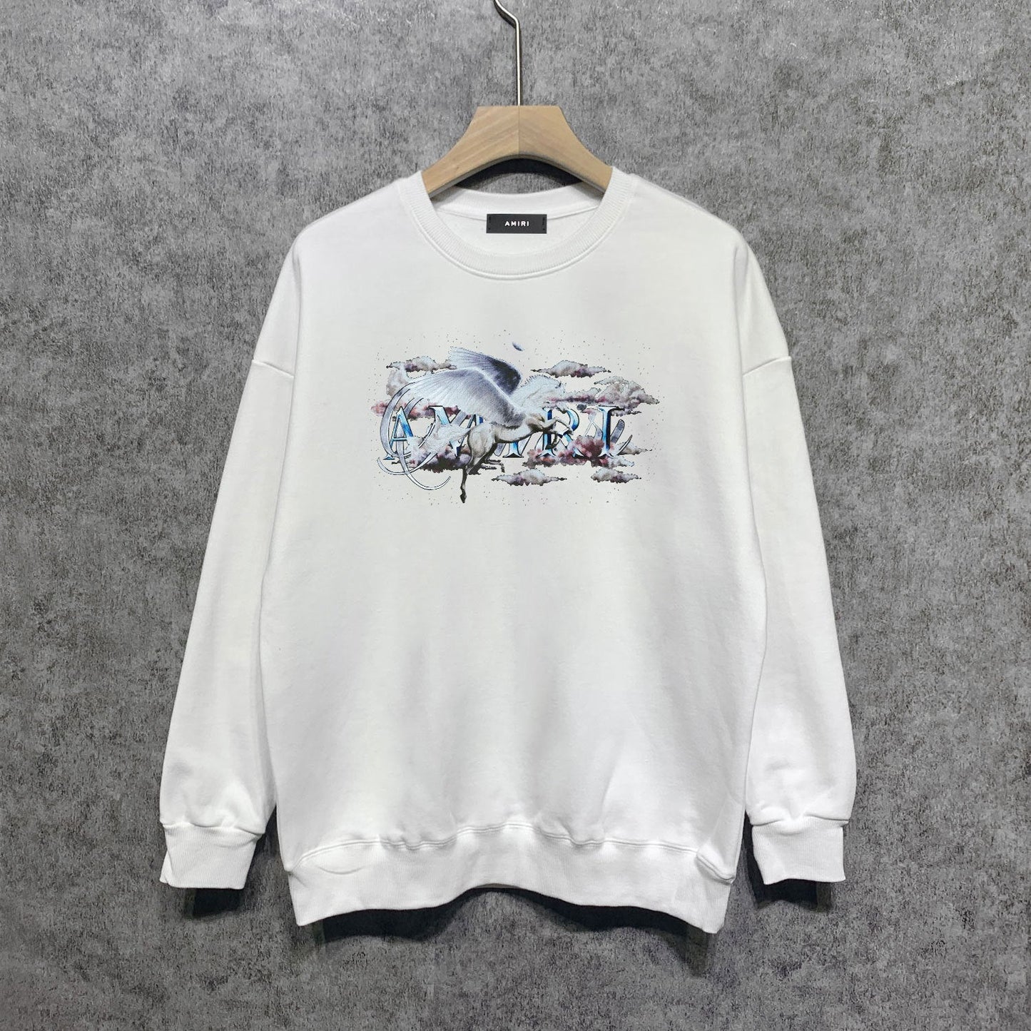 Amiri Long Sleeved Shirt Fashion Brand Crew Sweatshirts round Neck Sweater