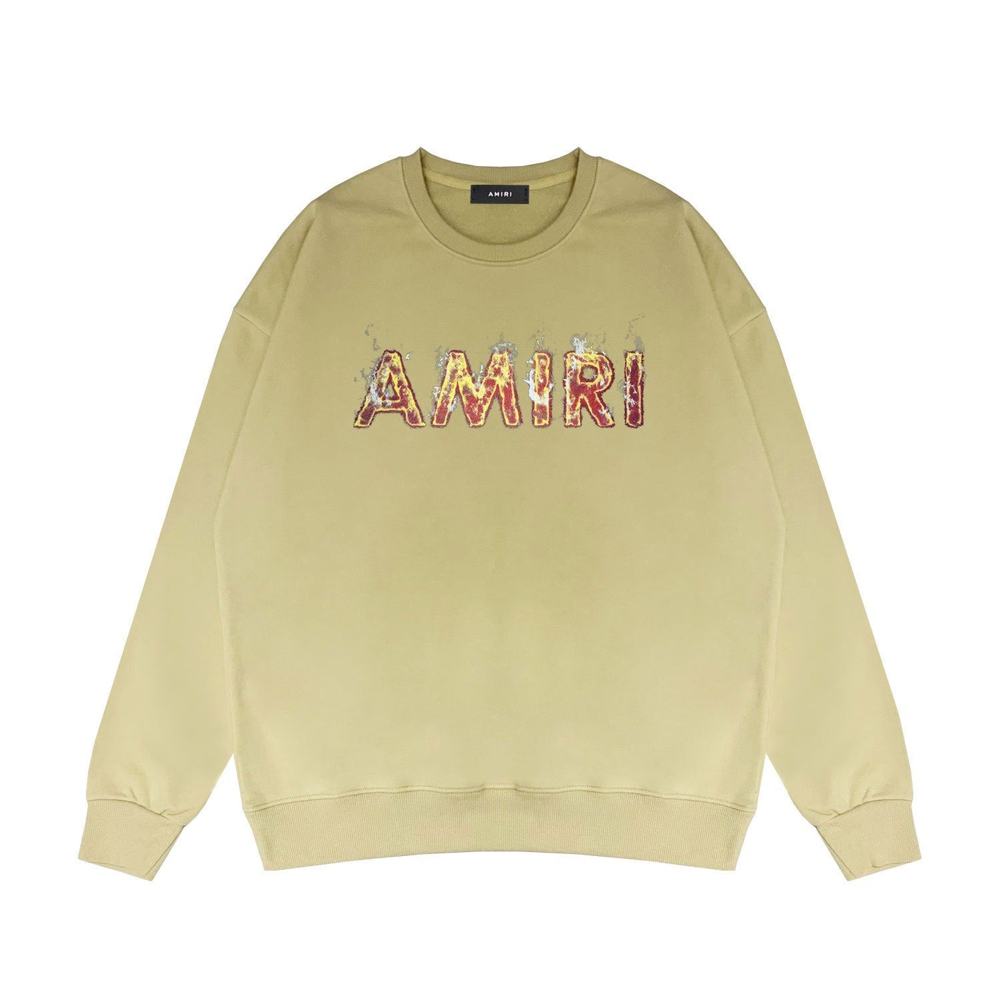 Amiri Long Sleeved Shirt Long Fashion Brand Crew Sweatshirts round Neck Sweater