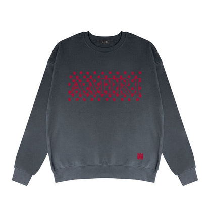 Amiri Long Sleeved Shirt Fashion Brand Crew Sweatshirts round Neck Sweater