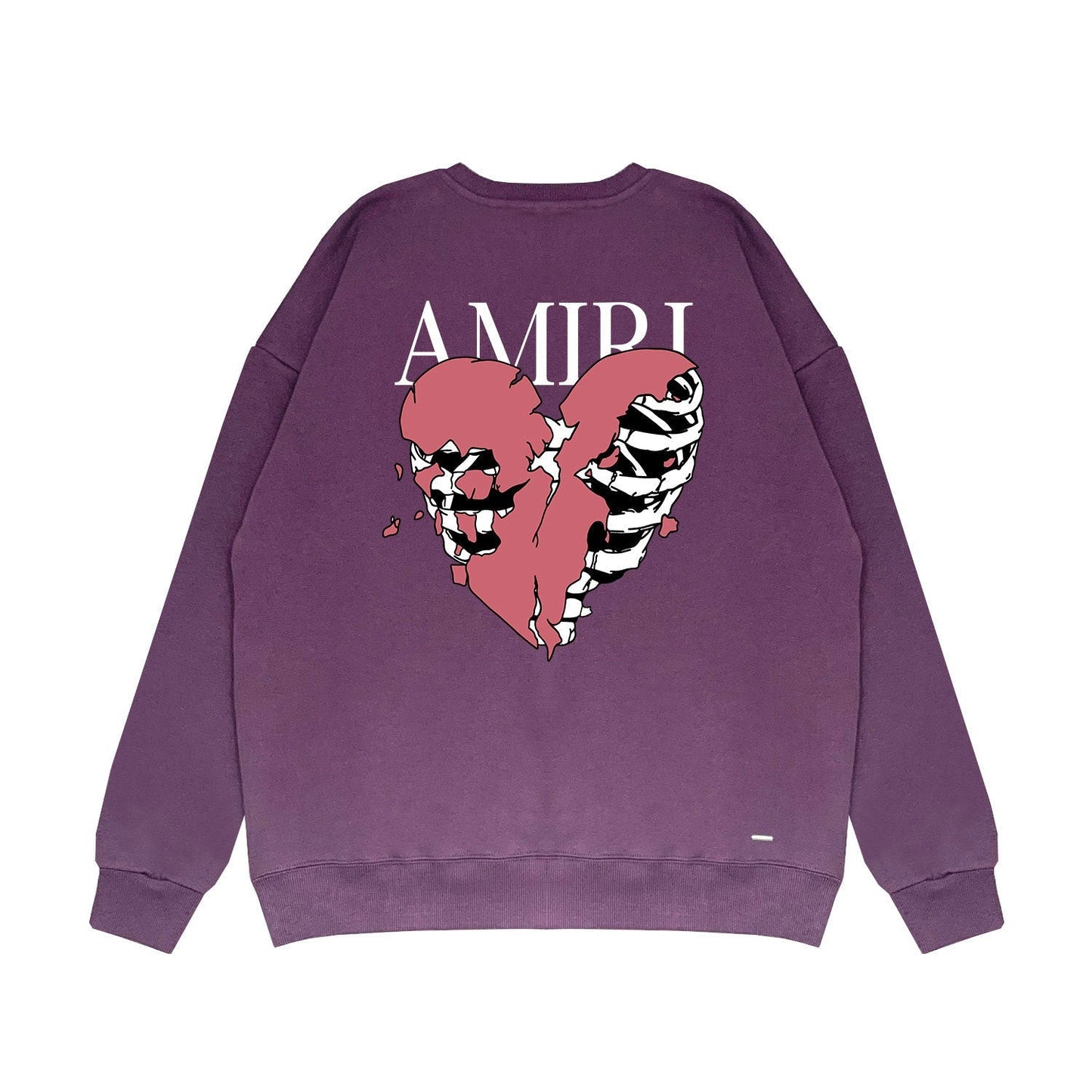 Amiri Long Sleeved Shirt Fashion Brand Crew Sweatshirts round Neck Sweater