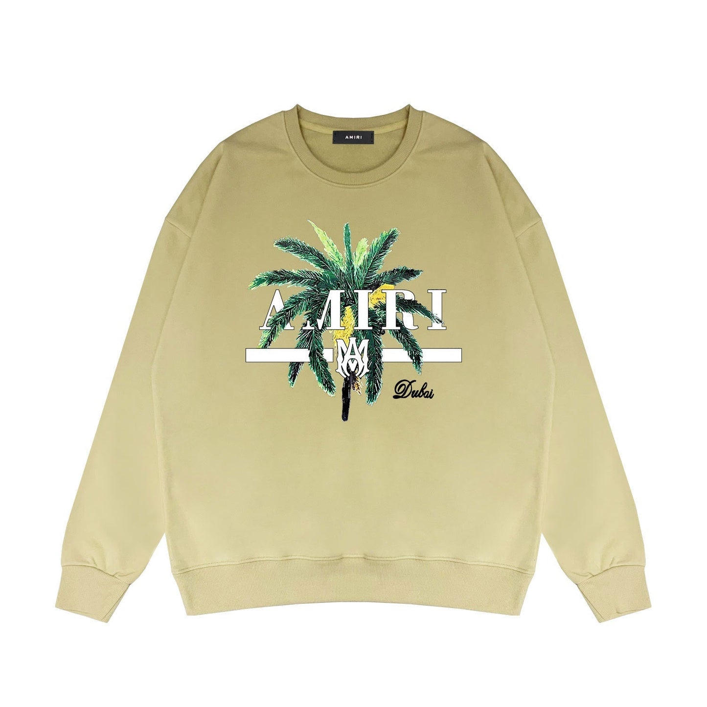 Amiri Long Sleeved Shirt Fashion Brand Crew Sweatshirts round Neck Sweater