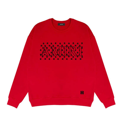 Amiri Long Sleeved Shirt Fashion Brand Crew Sweatshirts round Neck Sweater