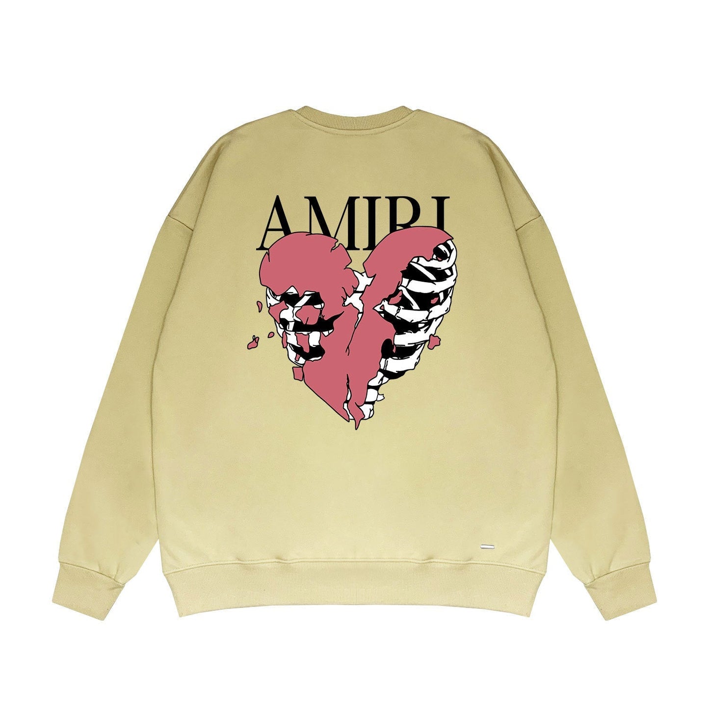 Amiri Long Sleeved Shirt Fashion Brand Crew Sweatshirts round Neck Sweater
