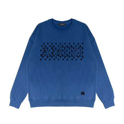 Amiri Long Sleeved Shirt Fashion Brand Crew Sweatshirts round Neck Sweater