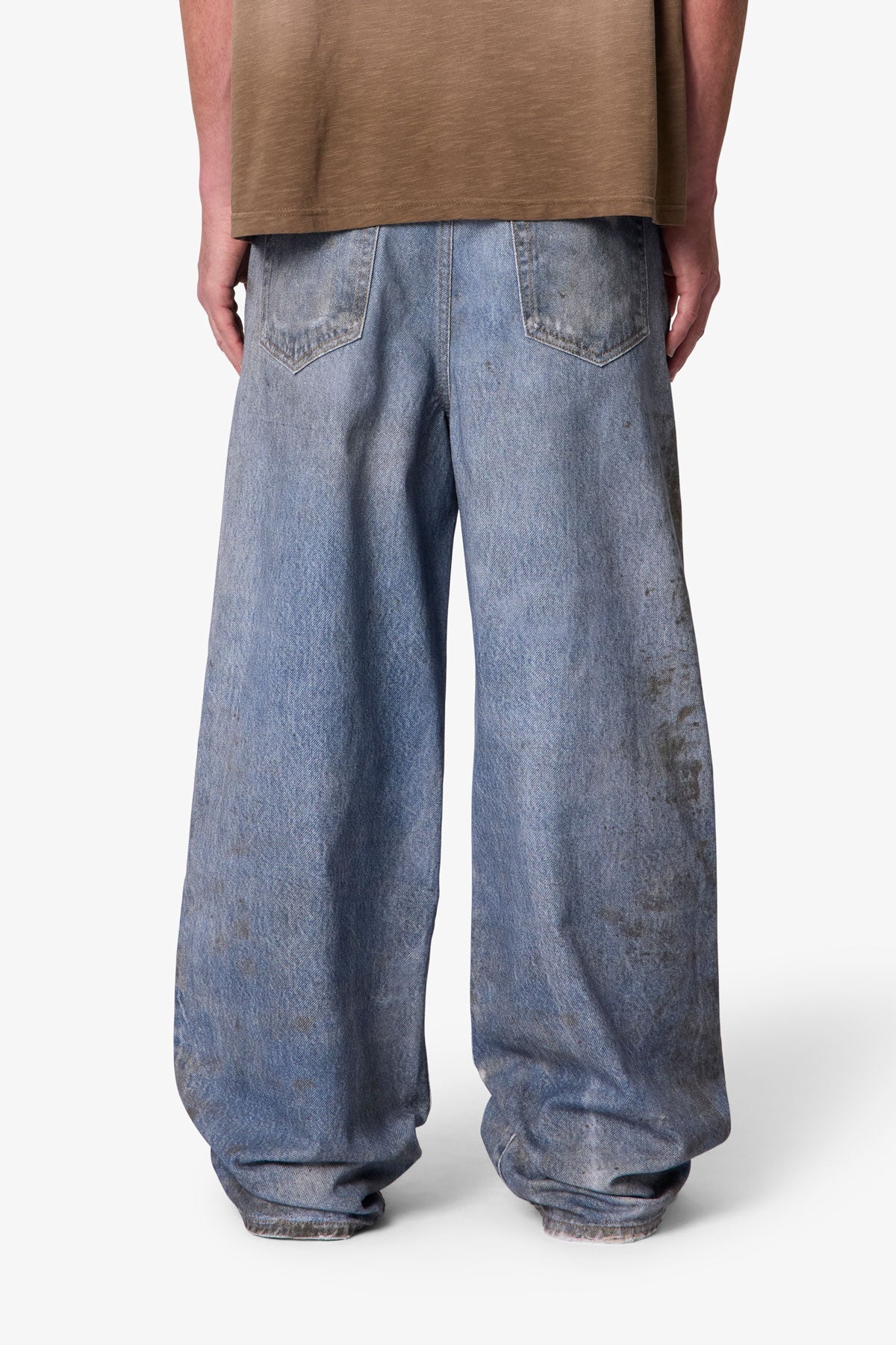 Oil Stain Printed Rave Denim - Blue