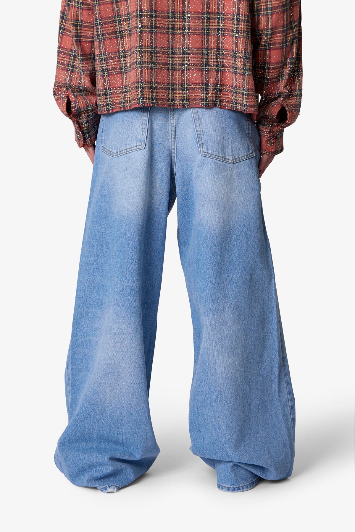 Patched Rave Denim - Washed Blue