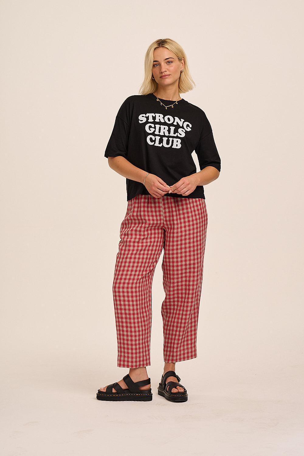 Strong Girls Club Relaxed Boxy TShirt - Black