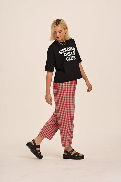 Strong Girls Club Relaxed Boxy TShirt - Black