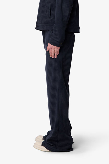 Pinstripe Bootcut Trouser - Black/White