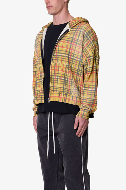 Plaid Thermal Hoodie - Multi