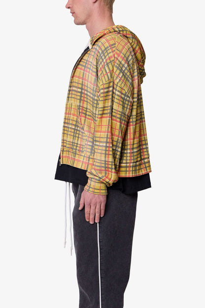 Plaid Thermal Hoodie - Multi