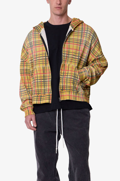 Plaid Thermal Hoodie - Multi