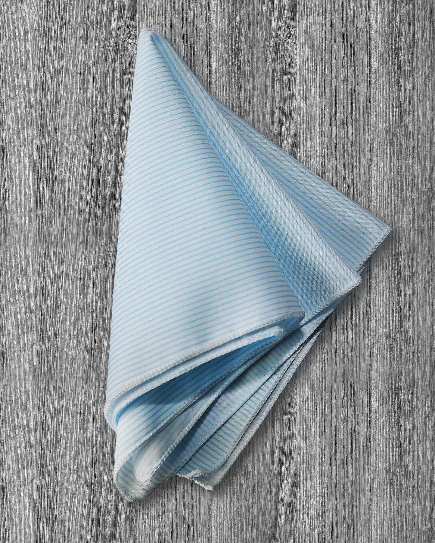 Pocket Square - Light Blue Pinstripe