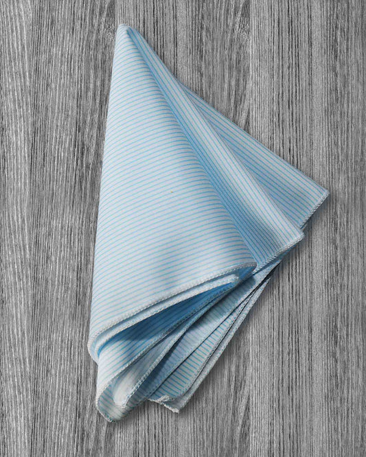 Pocket Square - Light Blue Pinstripe