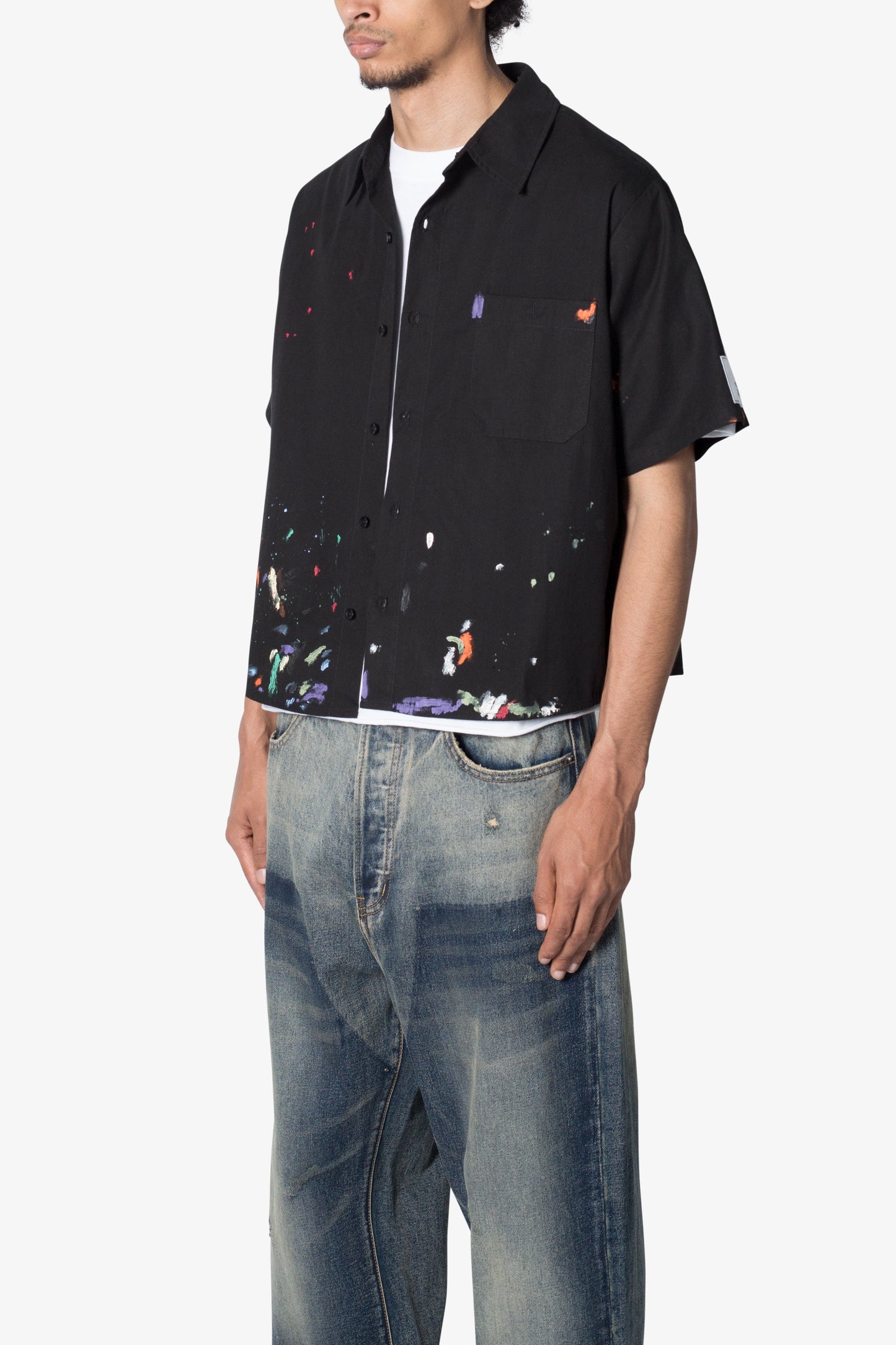 Poplin Painter S/S Shirt - Black