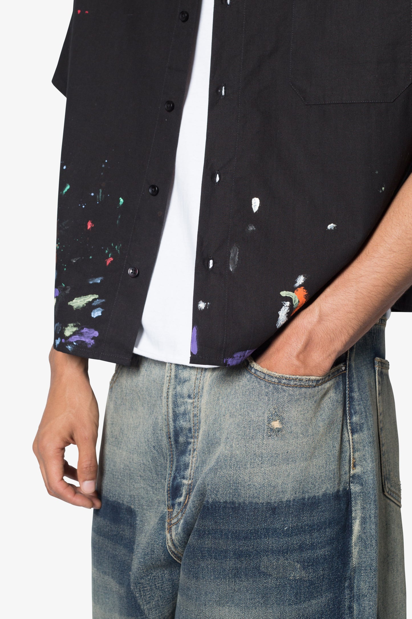 Poplin Painter S/S Shirt - Black