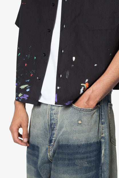 Poplin Painter S/S Shirt - Black