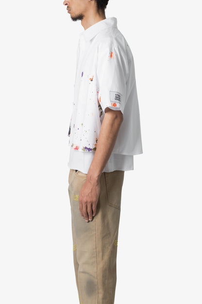 Poplin Painter S/S Shirt - White