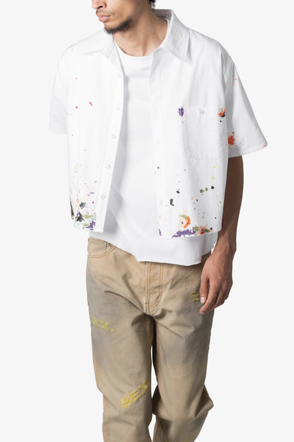 Poplin Painter S/S Shirt - White