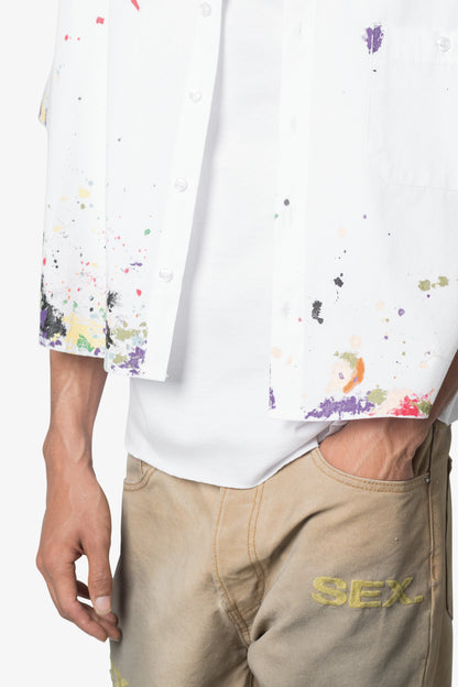 Poplin Painter S/S Shirt - White