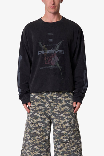 Preys L/S Tee - Washed Black