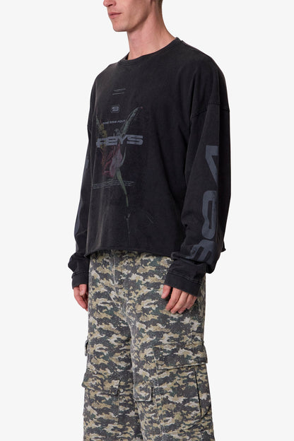 Preys L/S Tee - Washed Black